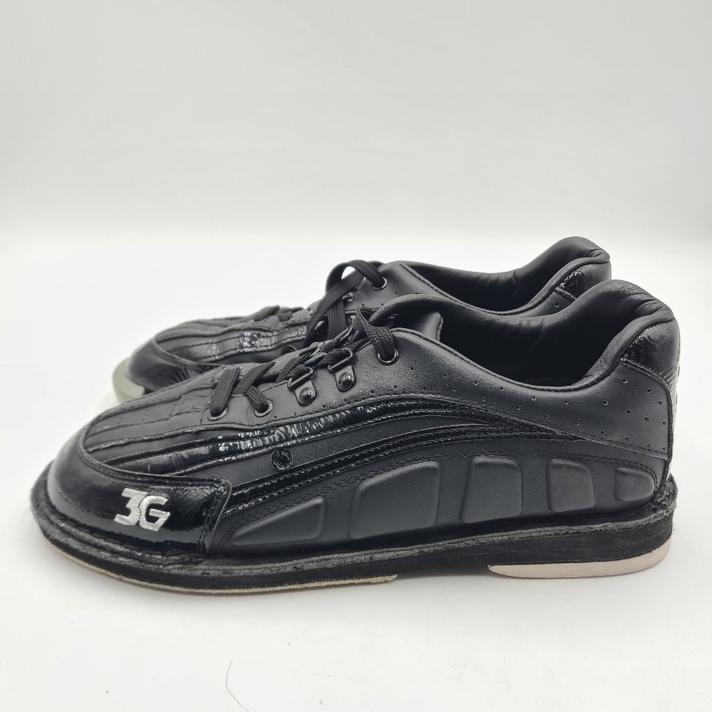 B4 Mens 3G Tour Ultra Black Right Hand Leather Bowling Shoes Black Size 10 RH